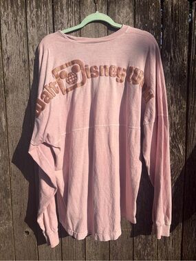 Disney Parks Spirit Jersey Large Pink Walt Disney World Rose Gold Glitter